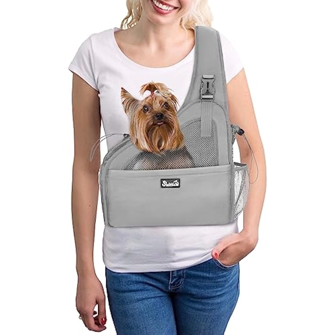 Eyein Pet Sling Carrier – Small Dog & Cat Travel Bag with Hard Bottom