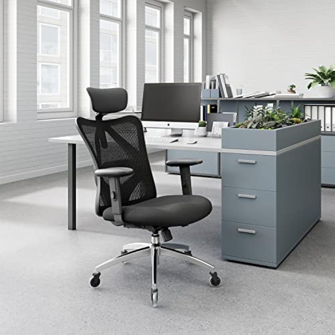 SIHOO M18 Ergonomic Mesh Office Chair with Lumbar Support - Black