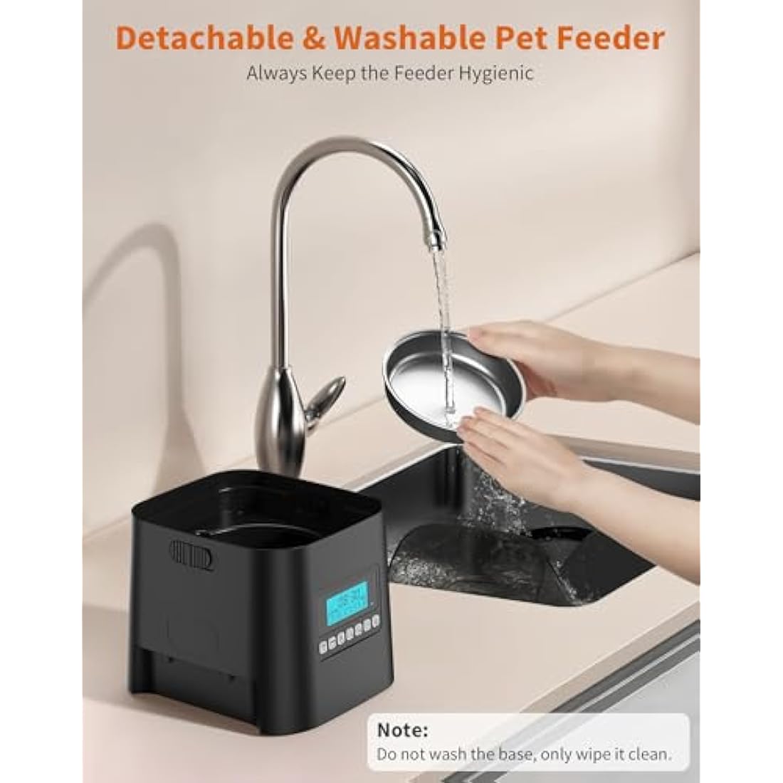 HoneyGuaridan Automatic Cat Feeder | 3.5L Timed Pet Dispenser with Slow Bowl