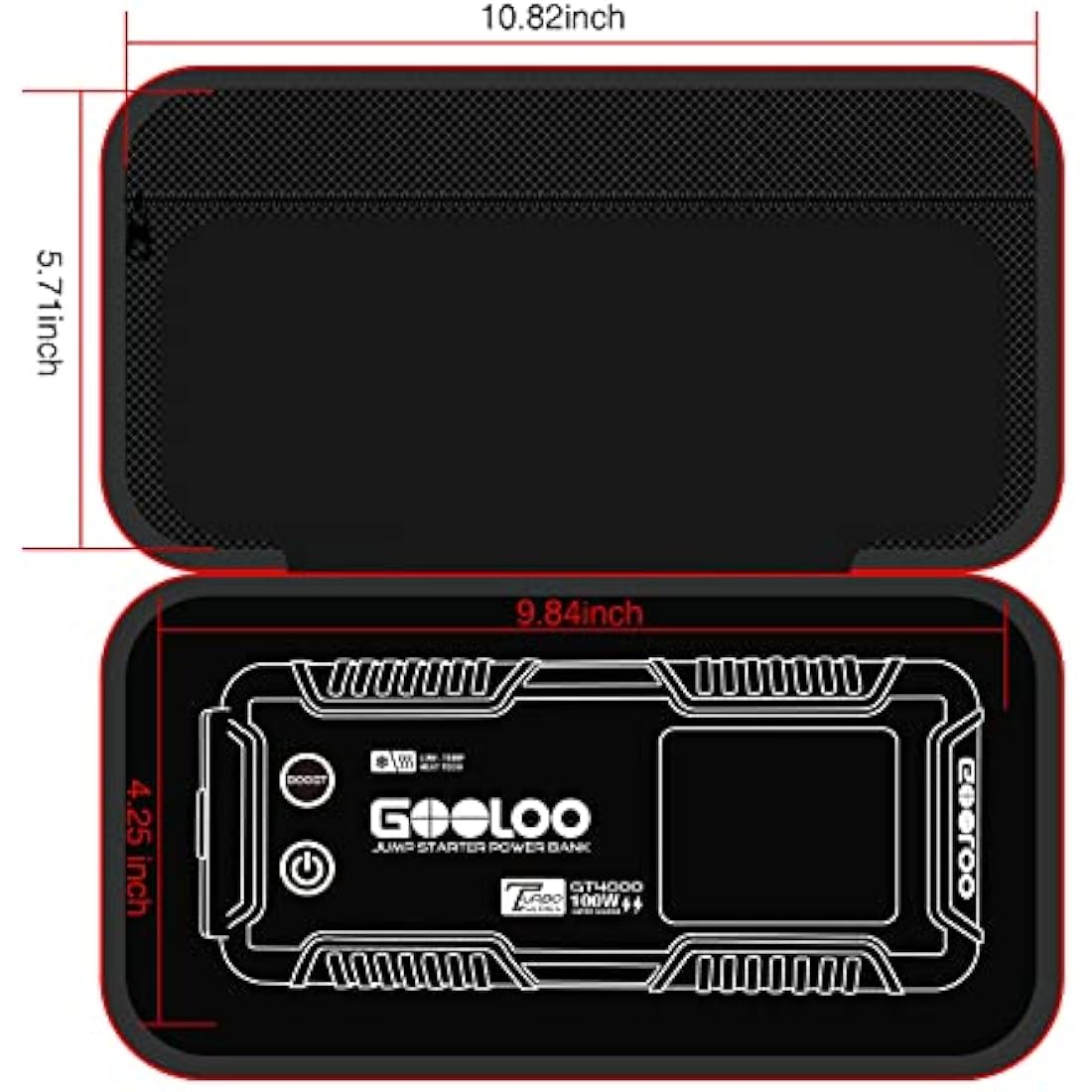 GOOLOO Jump Starter EVA Case | Hard Storage Bag for GP3000 GT4000