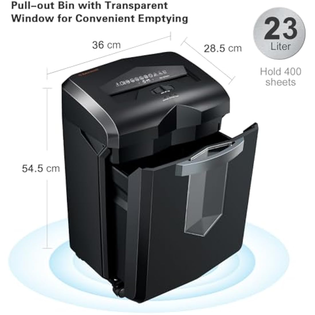 Bonsaii 18-Sheet Heavy Duty Cross Cut Paper Shredder | 60-Min Run Time