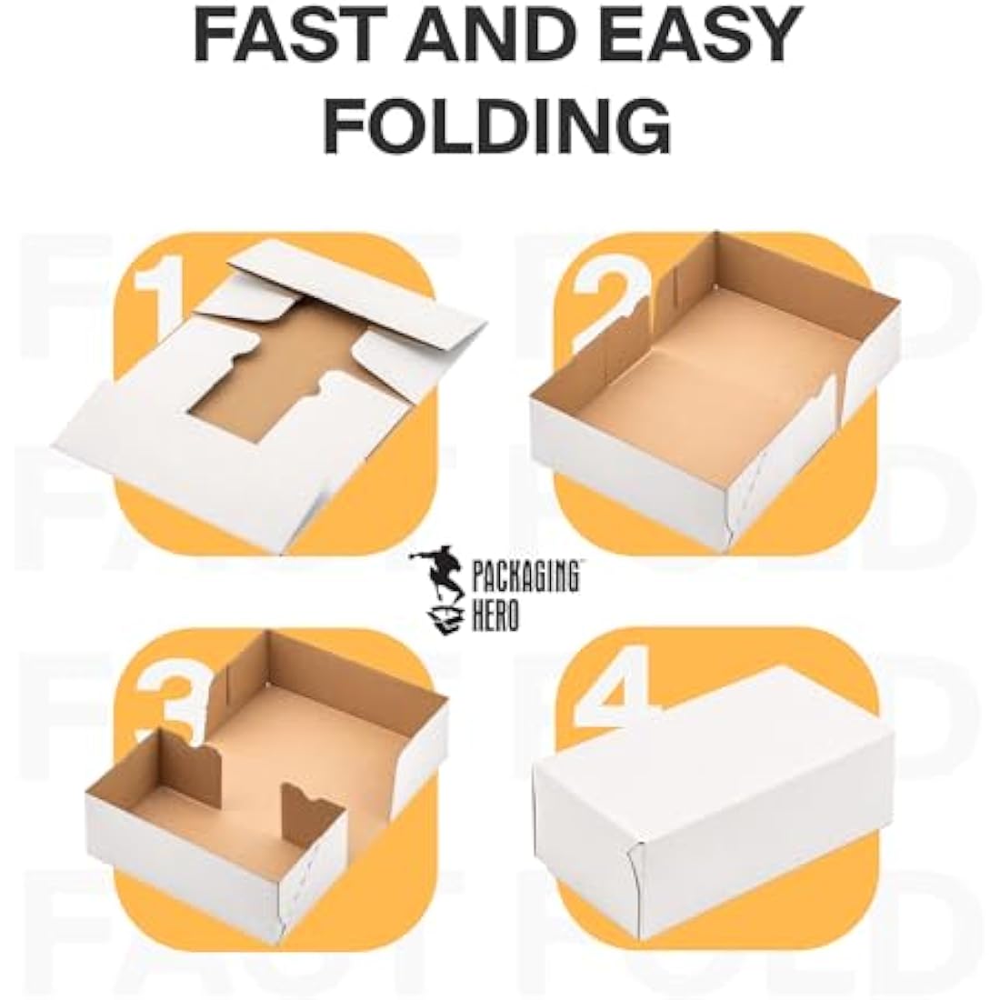 Jolof Store White Corrugated Cardboard Mailing Boxes - 30x20x10cm (9 Pack)