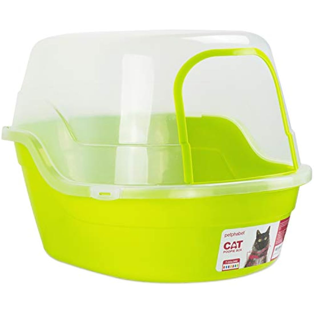 Petphabet Jumbo Hooded Cat Litter Box – XXL Enclosed Tray, Green