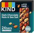 KIND Dark Chocolate Nuts & Sea Salt Gluten Free Snack Bars - 24 x 40g