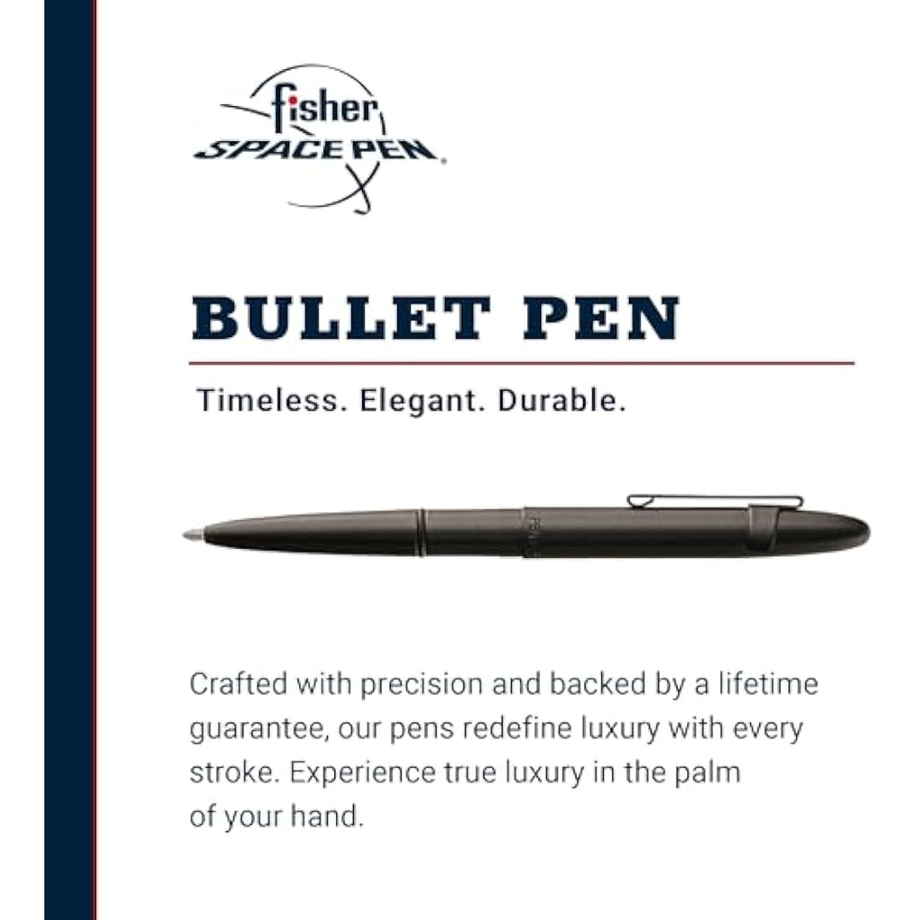 Fisher Space Pen Bullet - Matte Black Medium Point Pen with Gift Box