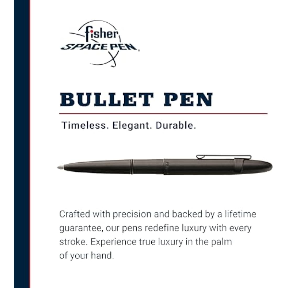 Fisher Space Pen Bullet - Matte Black Medium Point Pen with Gift Box