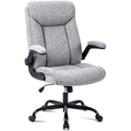MZLEE Ergonomic Executive Office Chair – Grey Fabric Swivel Desk Chair
