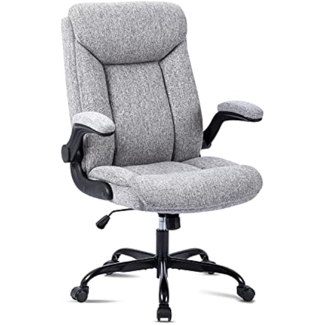 MZLEE Ergonomic Executive Office Chair – Grey Fabric Swivel Desk Chair