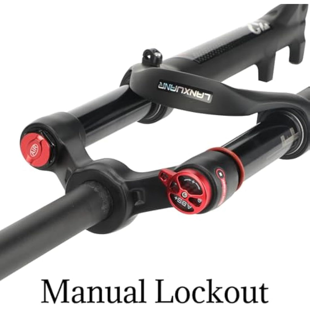 LANXUANR MTB Air Suspension Fork – 100mm Travel Rebound Adjustment