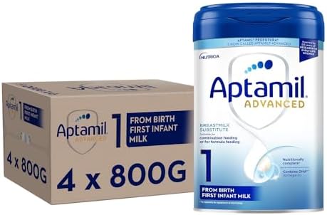 Aptamil Advanced 1 First Infant Baby Milk Formula, 800g (Pack of 4)