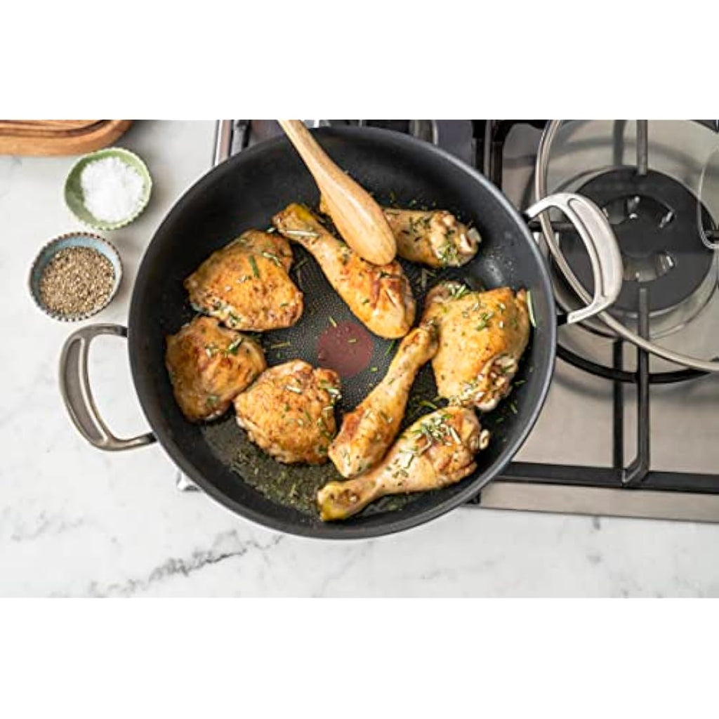 Tefal Jamie Oliver Hard Anodized Non-Stick Shallow Pot, 30cm, 5.4L
