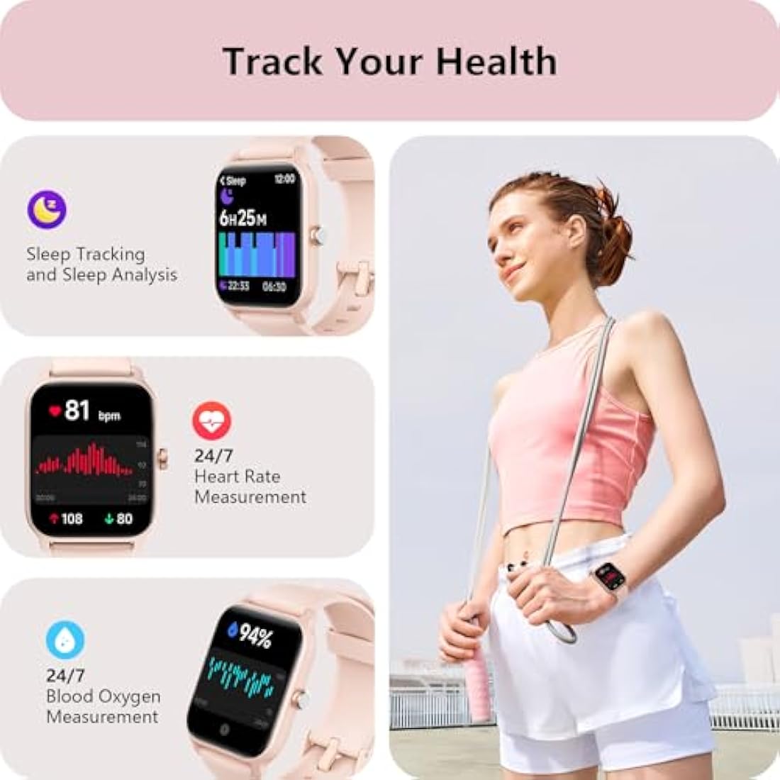 Yoever Women's Smart Watch | 1.8" HD Screen with Alexa & Bluetooth Calling