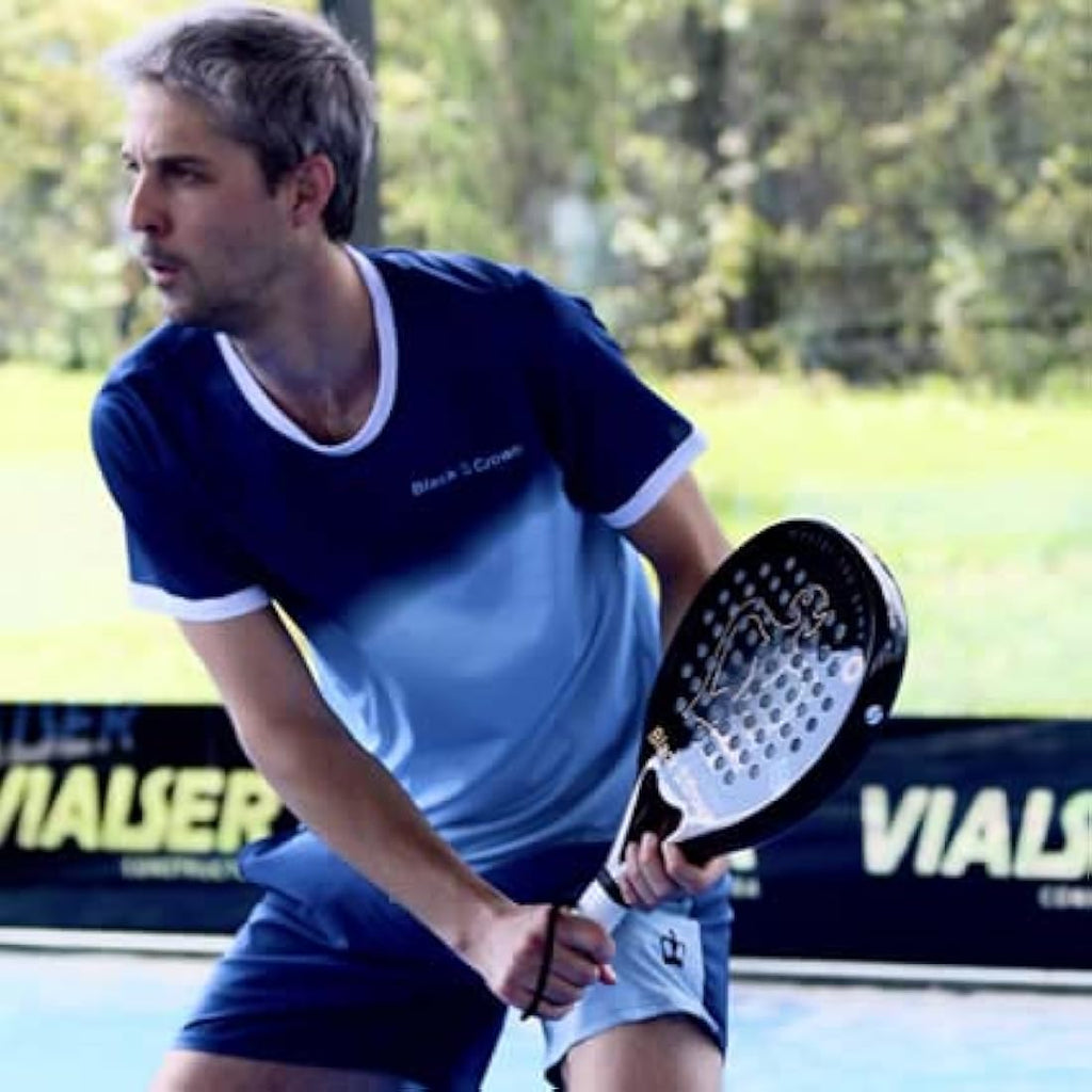 Black Crown Piton Padel Racket | Round Shape Pro Gear - 360-370g