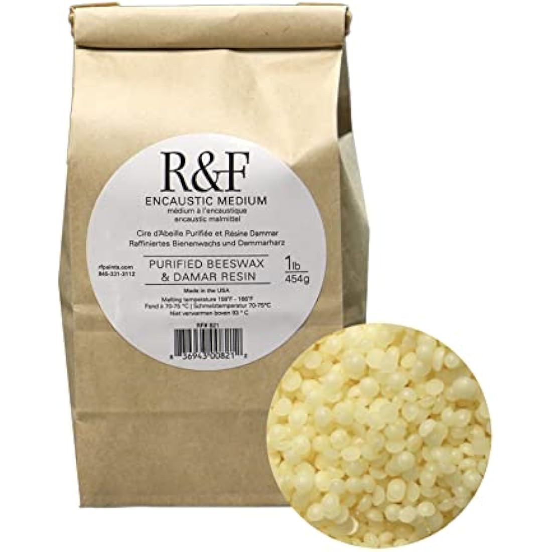 R & F Encaustic Bagged Medium - 1lb Artist Wax Painting Medium