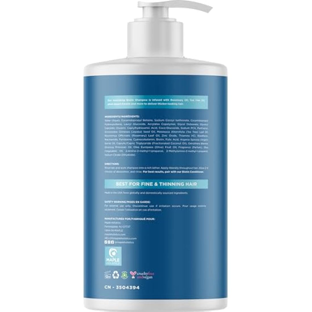Biotin & Rosemary Volumizing Shampoo for Thinning Hair