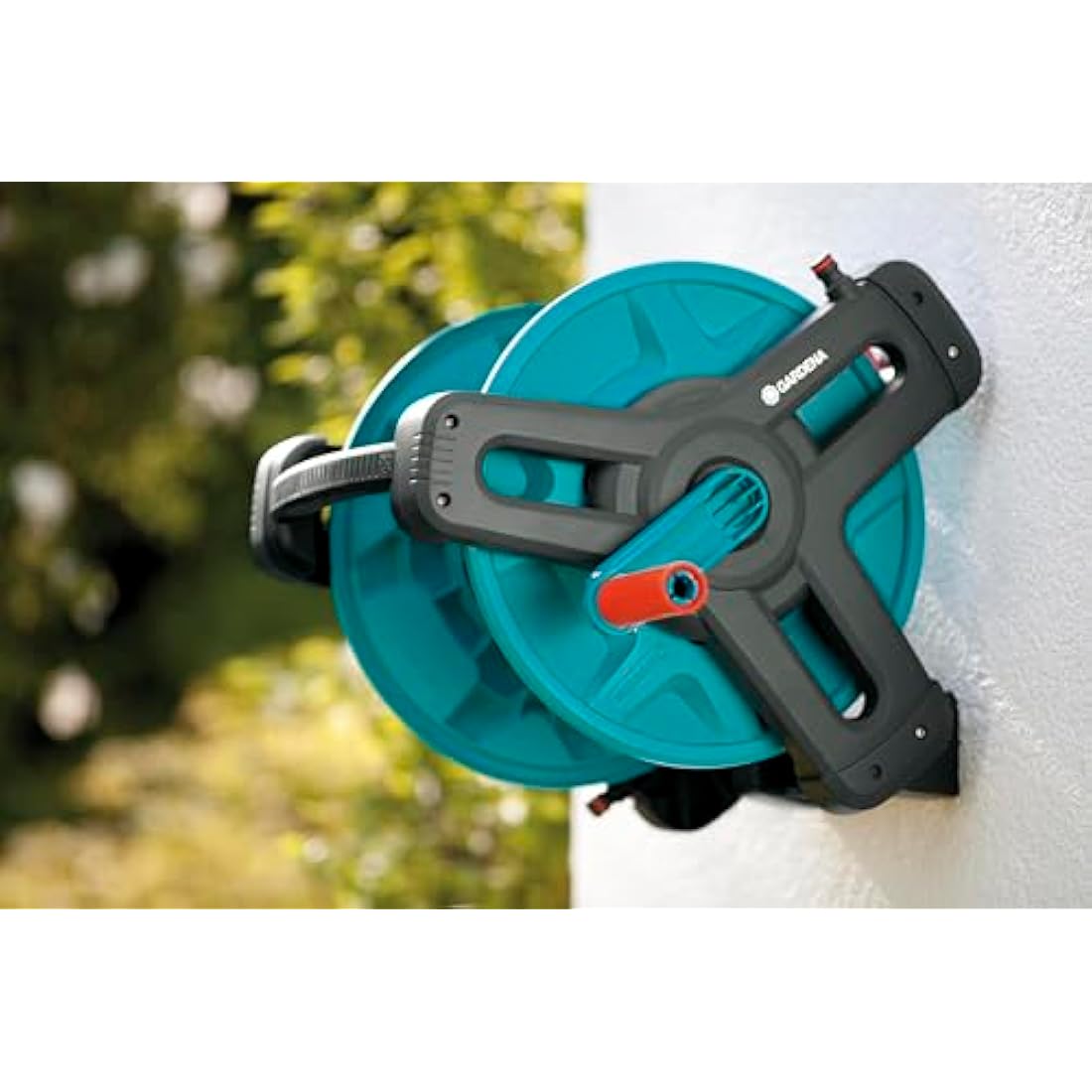 Gardena Classic Wall-Fixed Hose Reel 50 Set | 20m Hose & Spray Nozzle