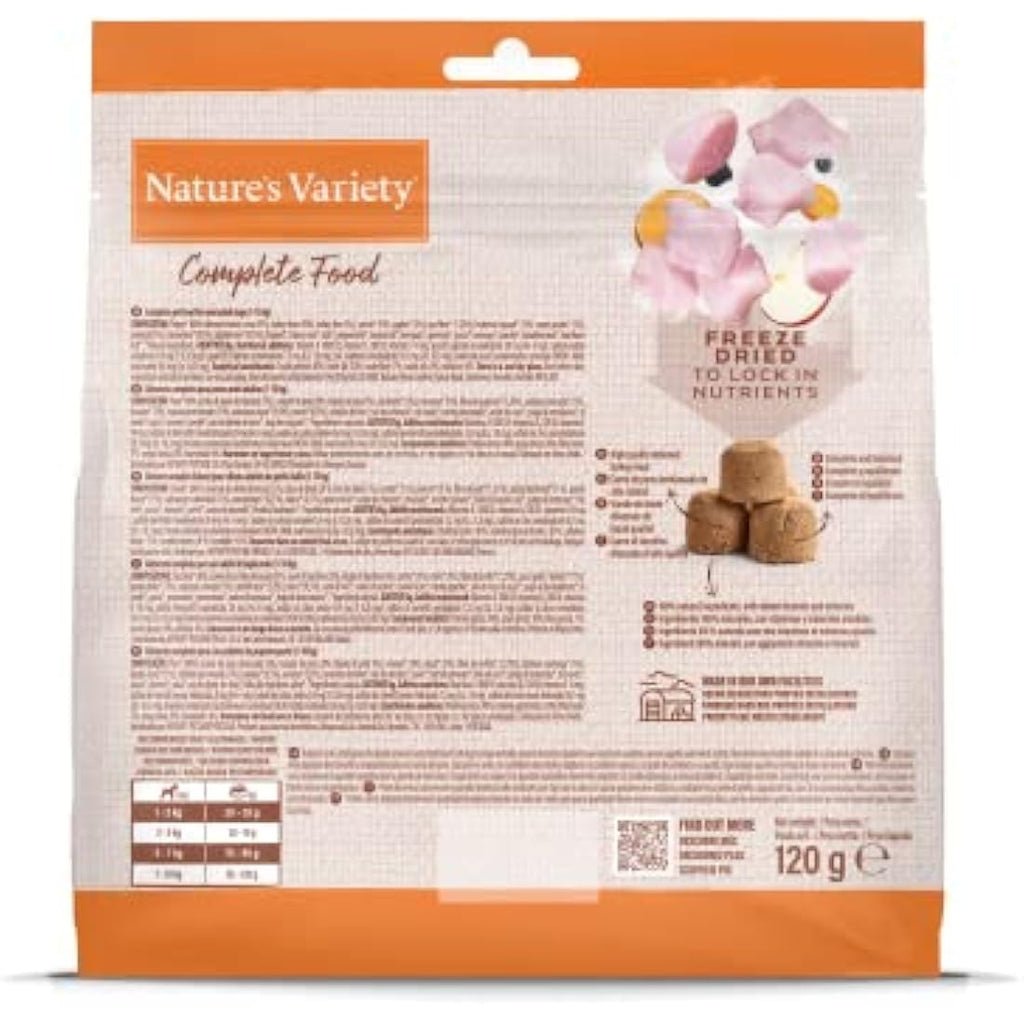 Nature's Variety Turkey Freeze-Dried Dog Food for Small Breeds – 7 x 120g