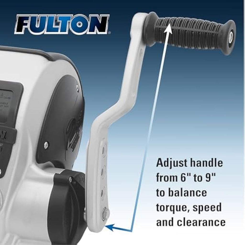 Fulton FW20000101 Single Speed Winch - 2000 lbs Aluminum with 20' Strap