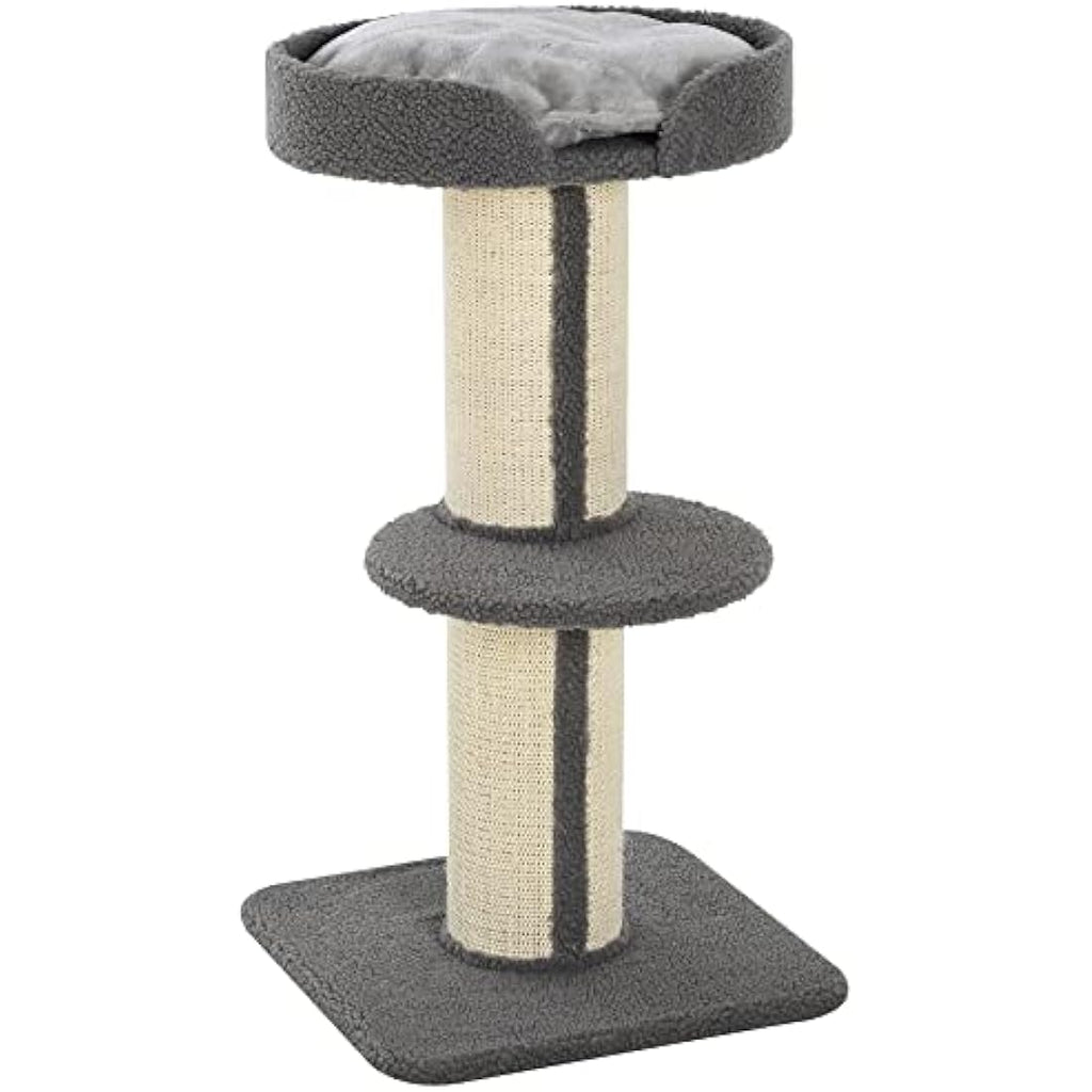 Jolof Store PawHut 91cm Cat Tree Tower with Scratching Posts - Grey