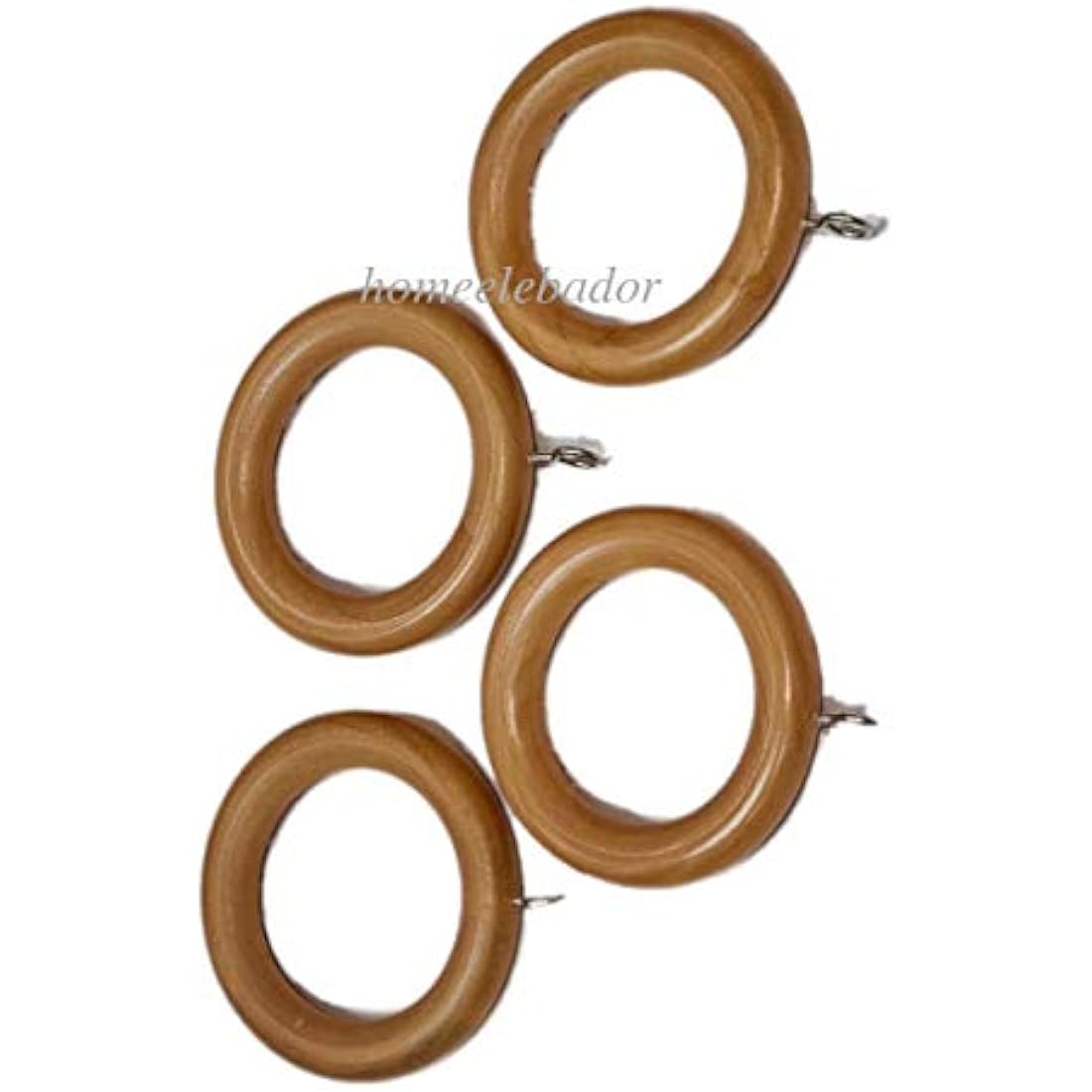 Natural Wooden Curtain Rings - 38mm Eyelet Rings - 18 Pack