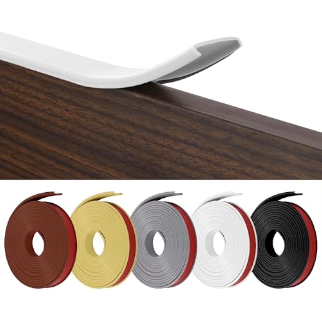 Flintronic 5m x 18mm U-Shape TPE Edge Banding | Self-Adhesive Furniture Trim