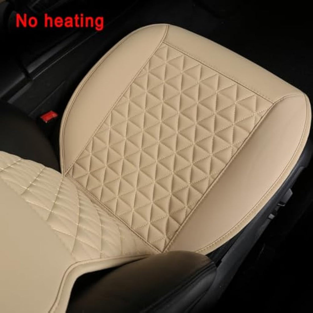 Black Panther Luxury PU Leather Front Car Seat Cover Protector – Beige
