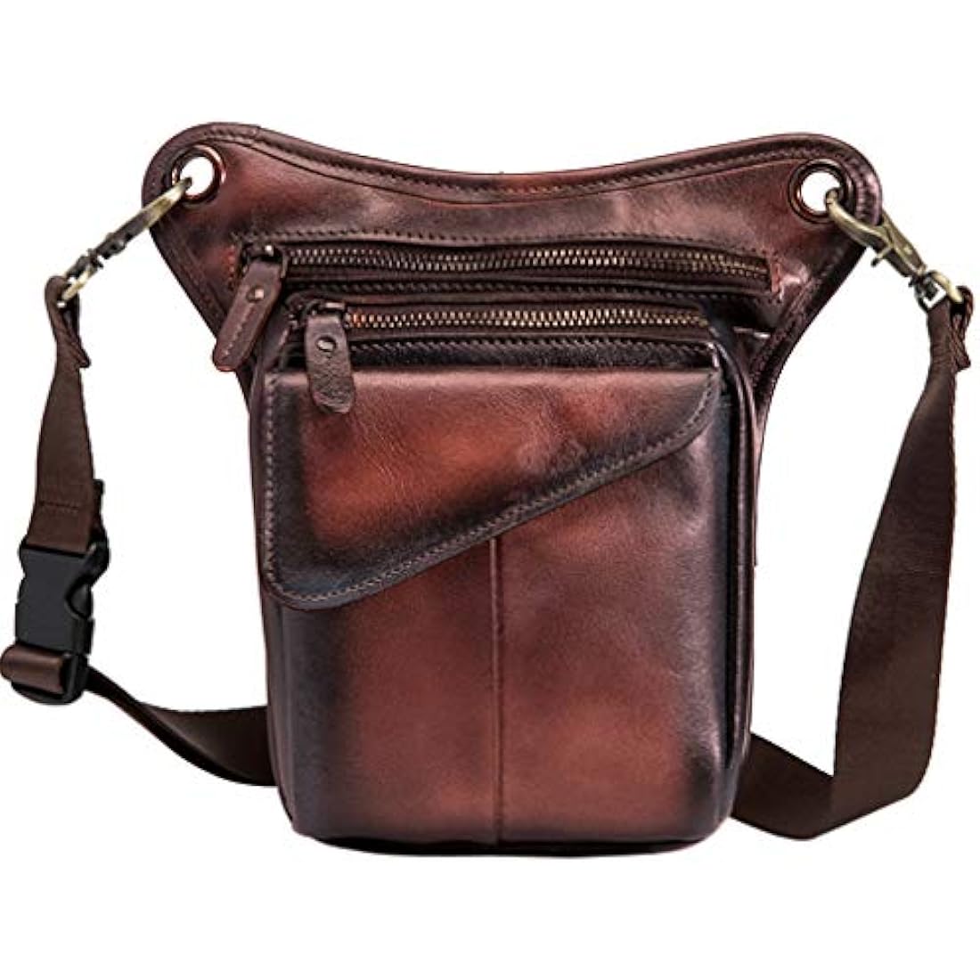 Leather Waist Pack – Unisex Minimalist Travel Belt Bag