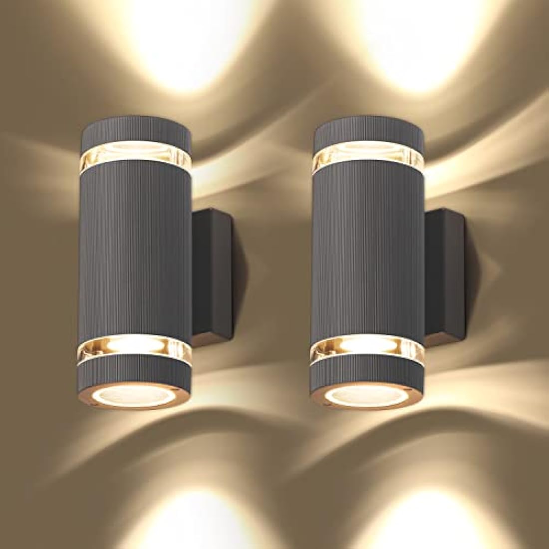 CELAVY Outdoor Wall Lights – IP65 Waterproof Up Down LED Porch Light, 2 Pack
