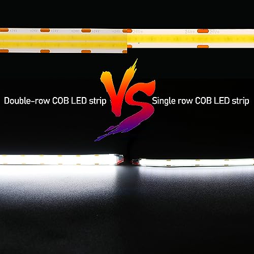 GOMING 24V Double Row COB LED Strip Light | 6000K Waterproof 32.8ft