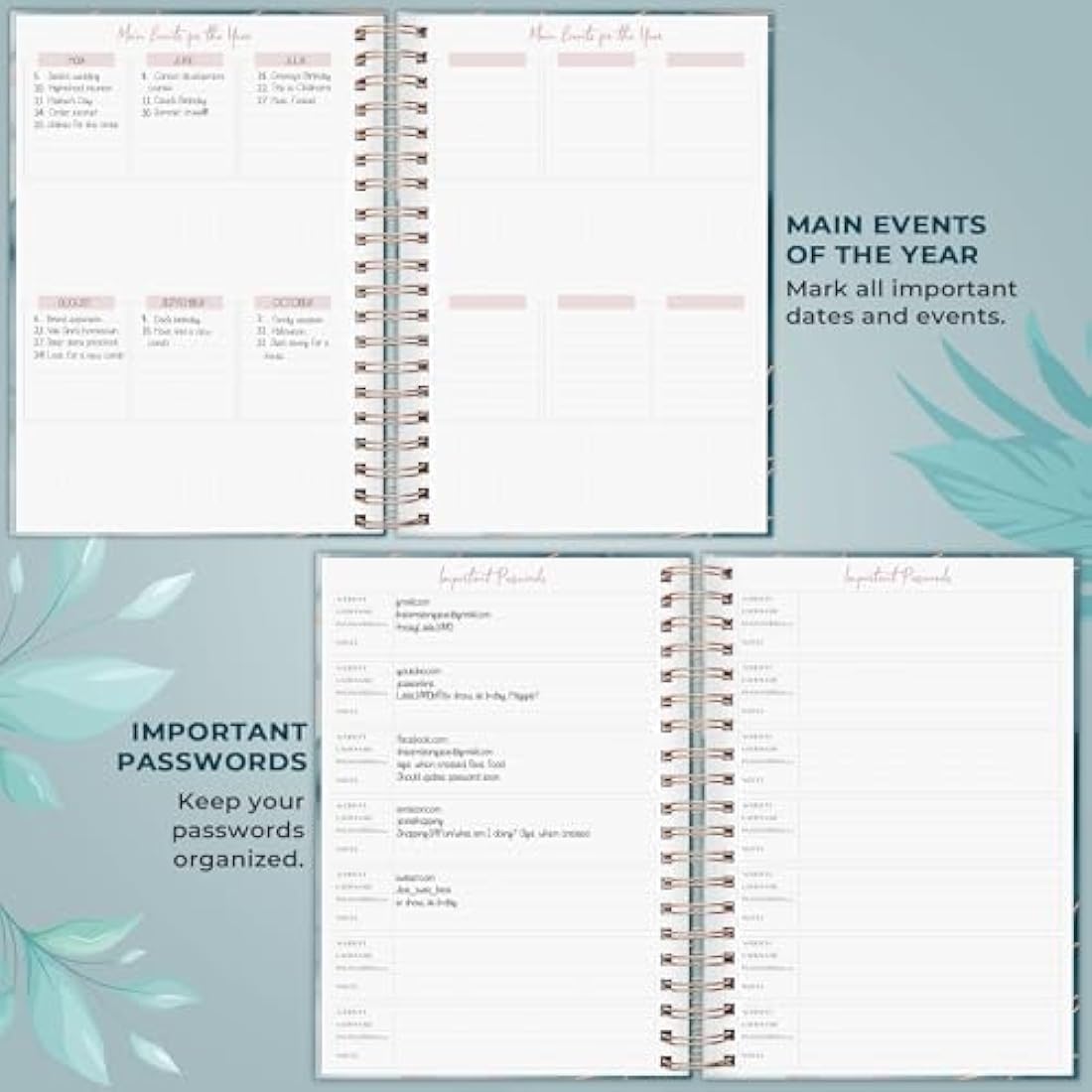 PLANBERRY Undated Hourly Schedule Planner & Budget Organizer – Ocean Depths