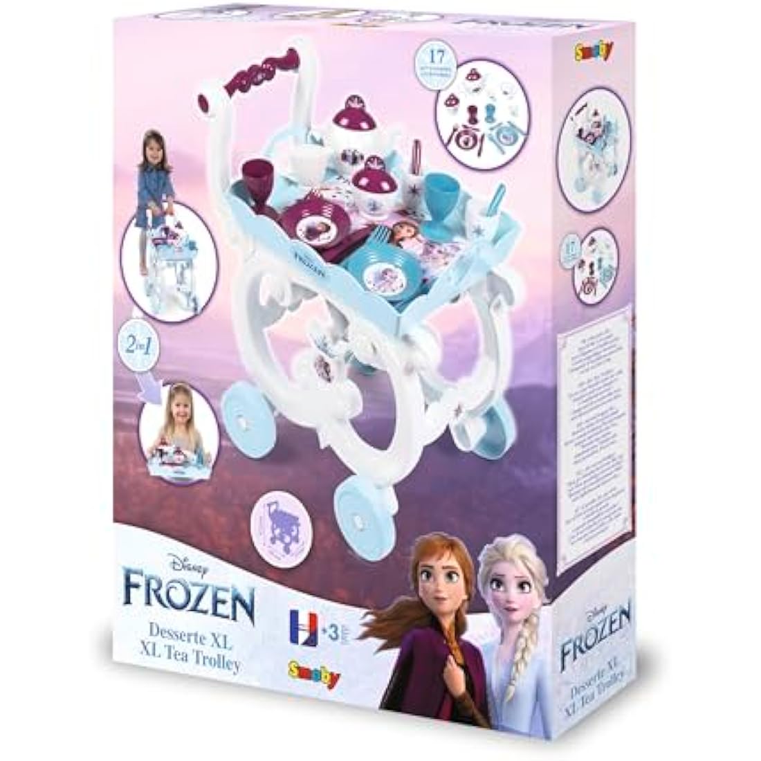 Disney Frozen 2 Kids Pretend Play Tea Trolley Set with 17 Accessories