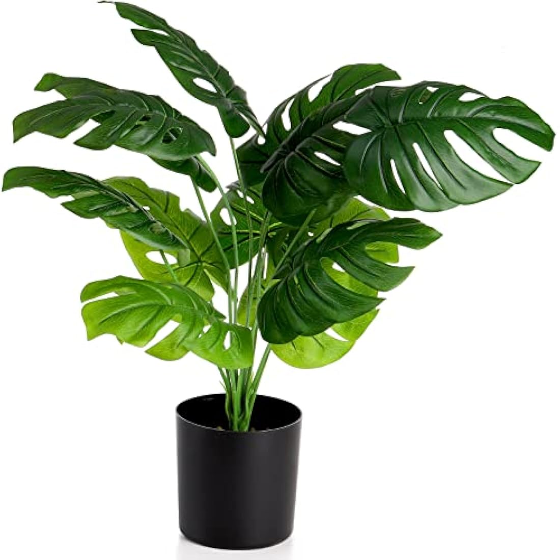 Hacaroa 23.5" Artificial Monstera Deliciosa Plant in Pot – Faux Tropical Tree