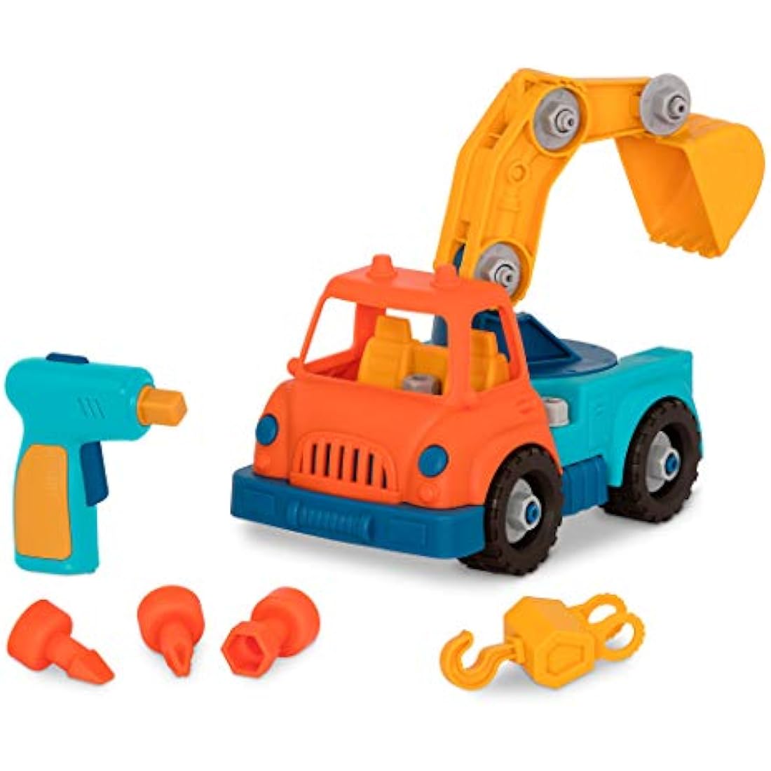Wonder Wheels by Battat Take-Apart Crane Truck Toy with Drill - 31pc