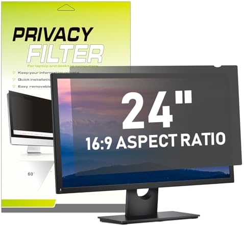 LAMA 24 Inch Computer Privacy Screen Filter | Anti-Glare & Blue Light