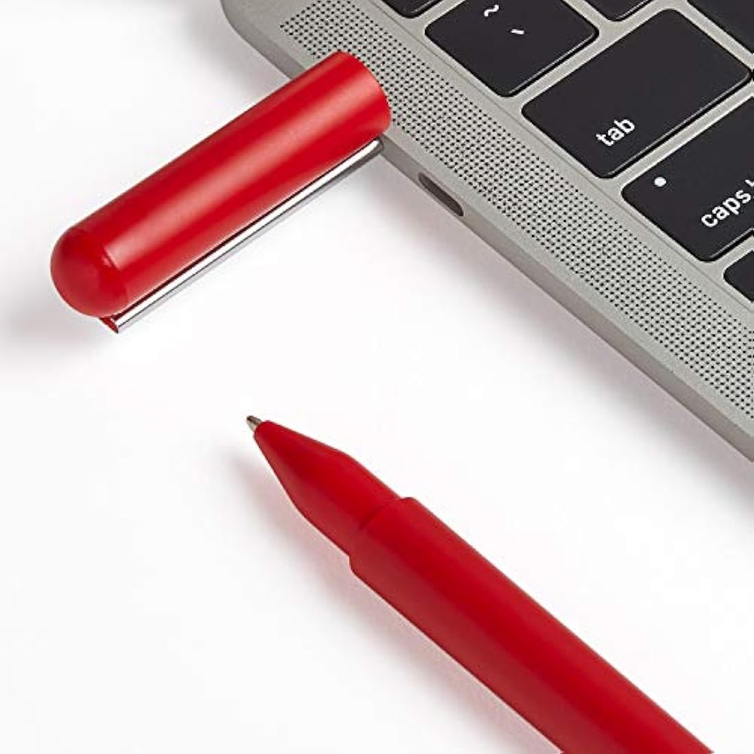 Lexon C-Pen: 32GB USB-C Flash Memory Ballpoint Pen – Red Glossy