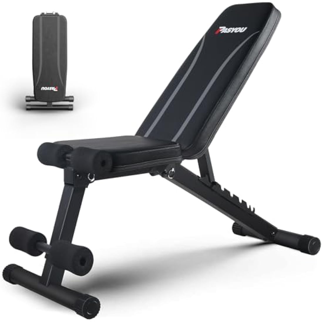 PASYOU PA300 Adjustable Weight Bench - Foldable Home Gym Exercise Bench