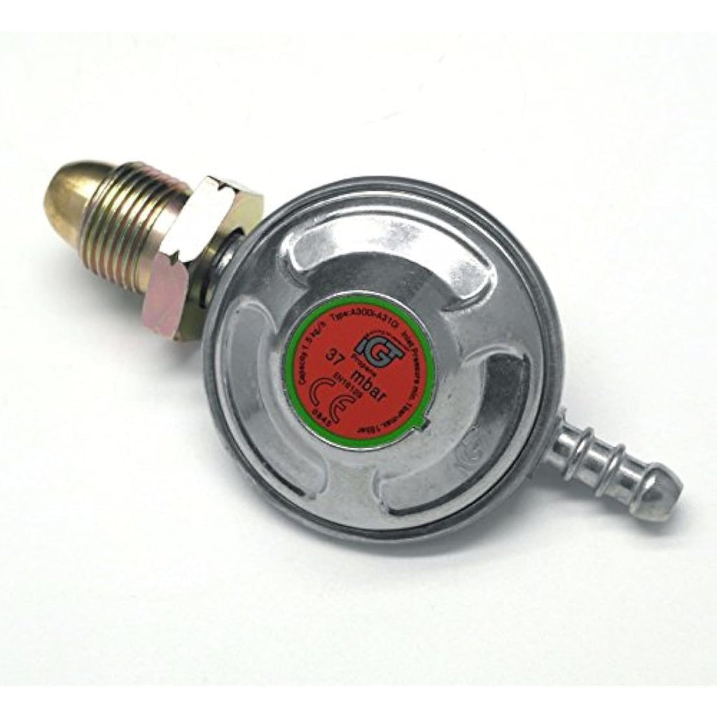 IGT Propane Gas Regulator & 2M Hose Kit with Clips - 37mbar POL