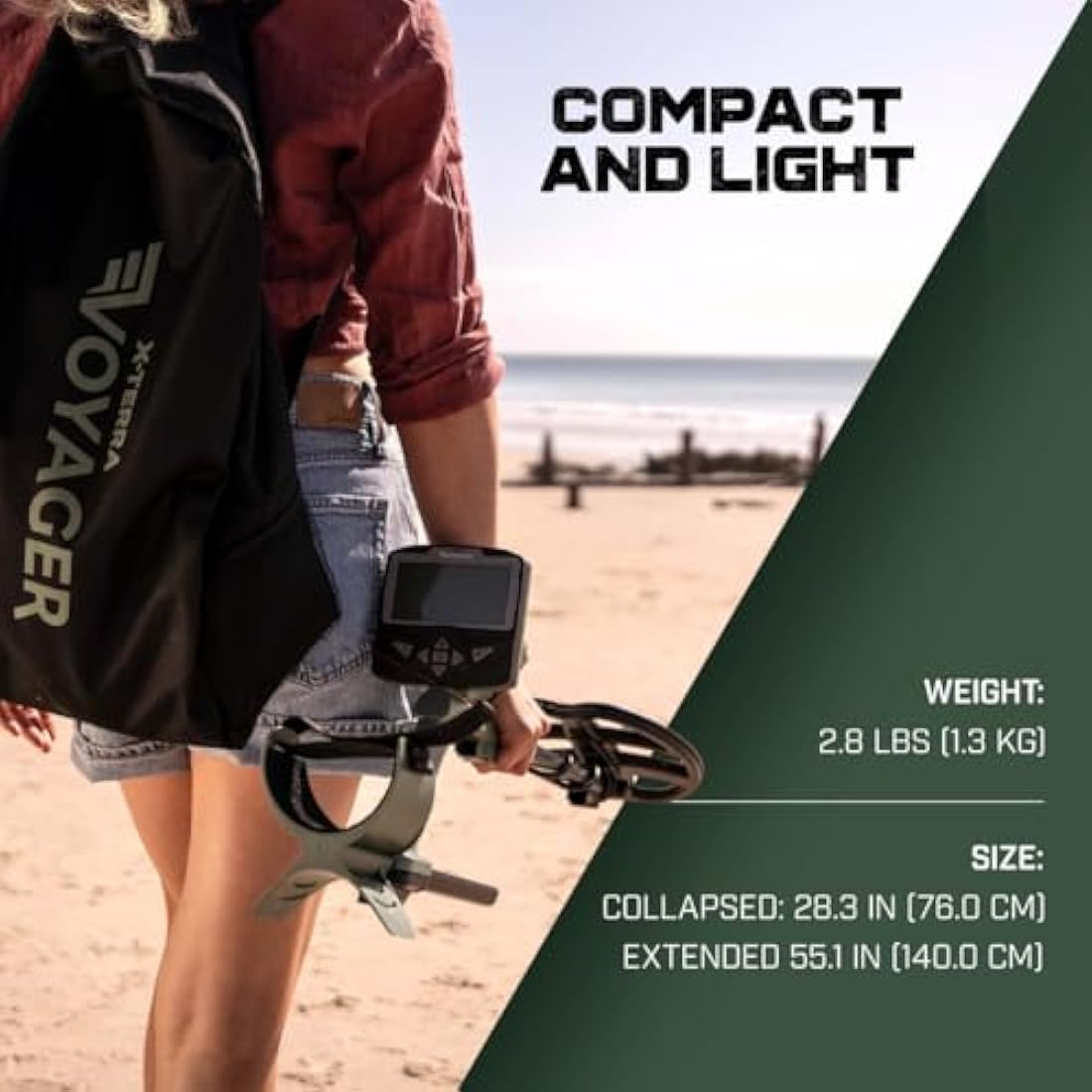 Minelab X-Terra Voyager Metal Detector Kit | Waterproof Coil & Pinpoint Mode