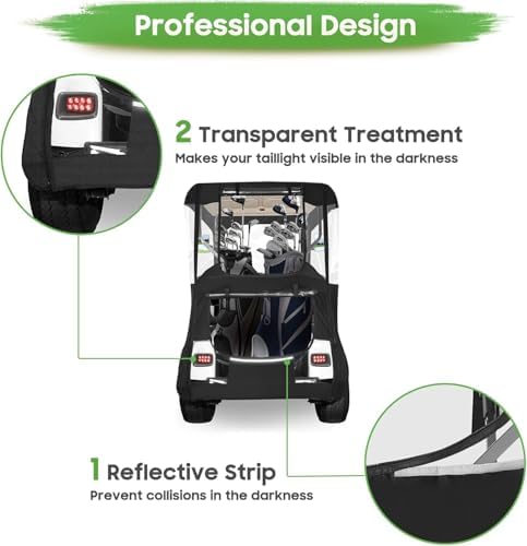 10L0L EZGO TXT RXV Golf Cart Enclosure | 600D Waterproof Heavy Duty Cover