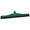 Vikan 20" Fixed Head Floor Squeegee – Double-Bladed Rubber, Green
