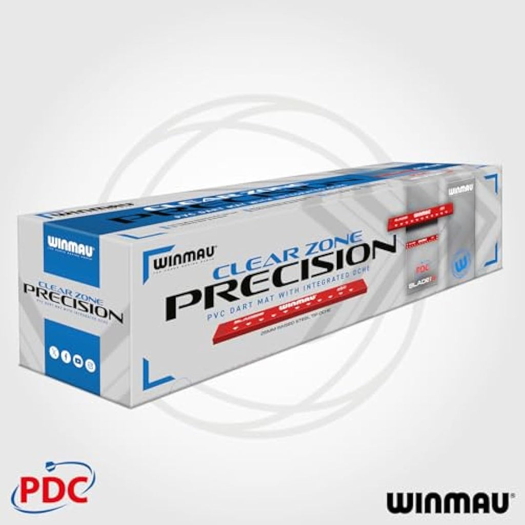 Winmau Clearzone Darts Mat – Professional PVC Floor Protector with Raised Oche