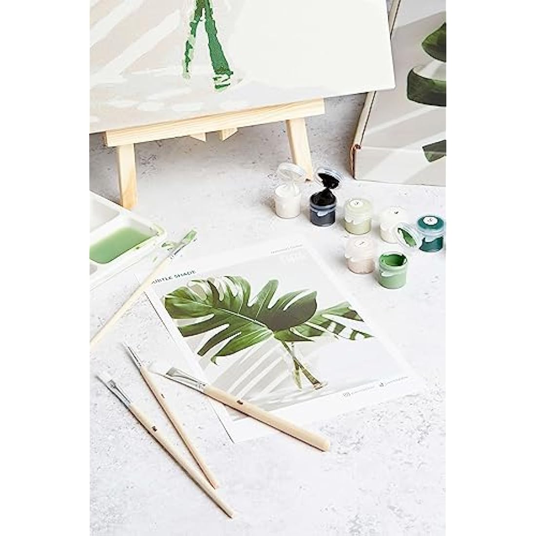 Dabble Paint by Numbers Kit for Adults - Floral Canvas with Acrylic Paint