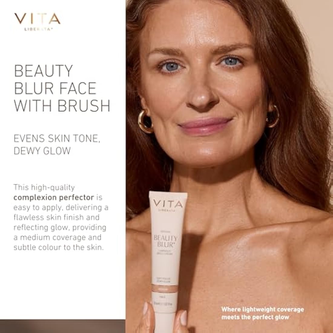 Vita Liberata Beauty Blur Medium 30ml & Brush Bundle | Tinted Primer