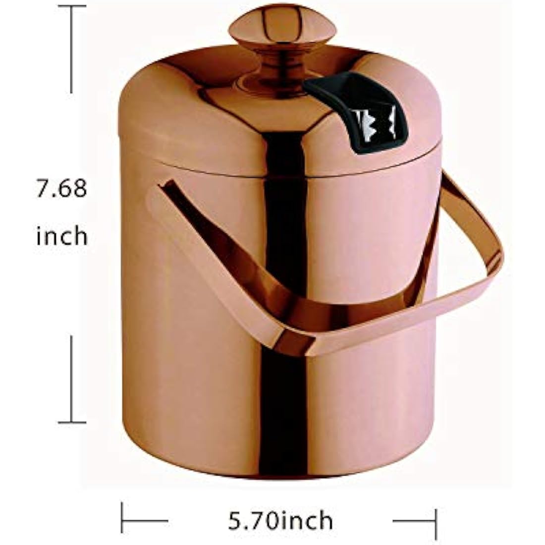 VINN DUNN 1.2L Insulated Ice Bucket – Double Walled Sunset Gold