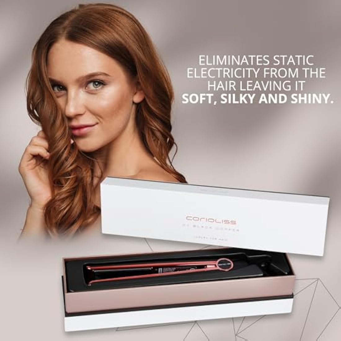 Corioliss C1 Professional Titanium Hair Straightener | Black Copper