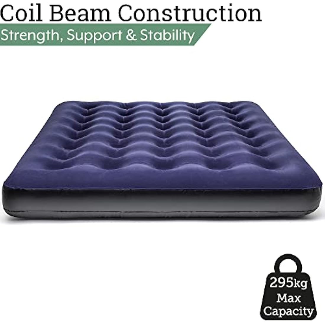 Jolof Store Double Inflatable Airbed – Flocked Camping Mattress
