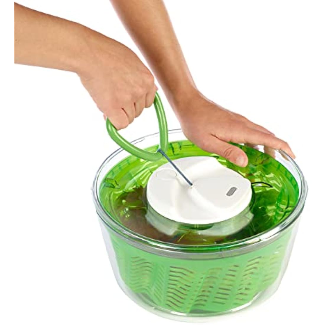 Zyliss Easy Spin 2 Salad Spinner – Large 6L Green Vegetable Dryer