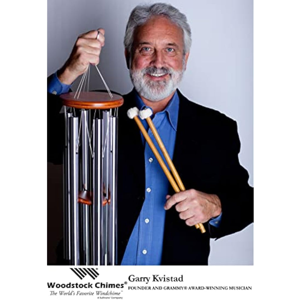 Woodstock Chimes Spanish Romance Wind Chime – Silver Aluminum, 6 Tubes