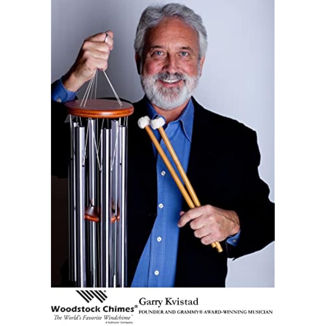 Woodstock Chimes Spanish Romance Wind Chime – Silver Aluminum, 6 Tubes
