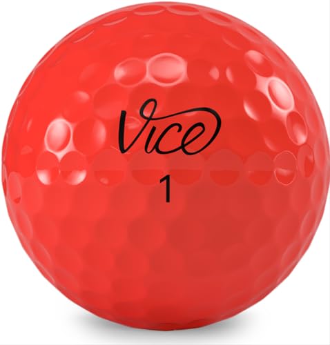 Vice Golf Pro Soft Golf Balls – 3-Piece Urethane Cover – Neon Red